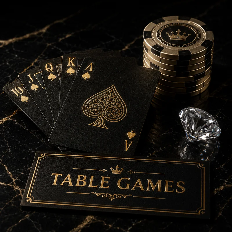 Luxury Casino table games, blackjack and roulette